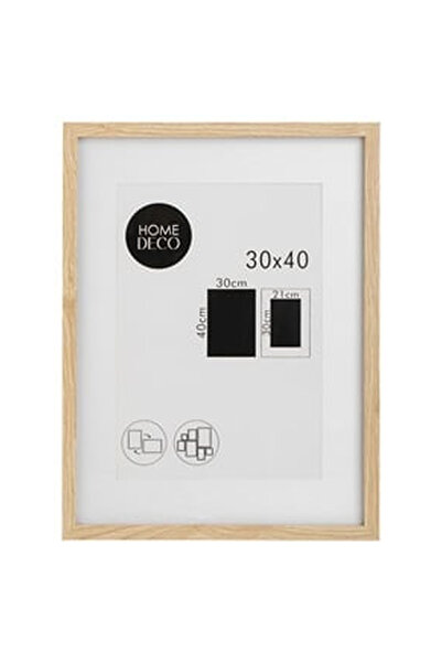 OEM Tablou Decorativ Paspartu din Lemn de Culoare Naturala cu Mesaj 32x42cm