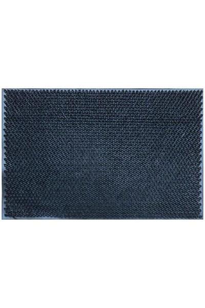 OEM Covoras Intrare Rubber Negru Flori 60x40cm