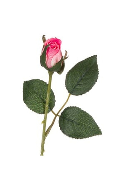 OEM Floare Artificiala Trandafir cu Boboc Roz 21cm
