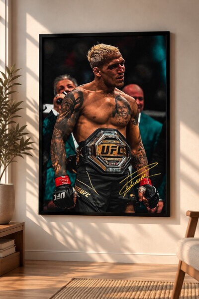 Mercher Club Charles Oliveira UFC Çerçeveli Tablo MMA Poster Spor Salonu Duva...