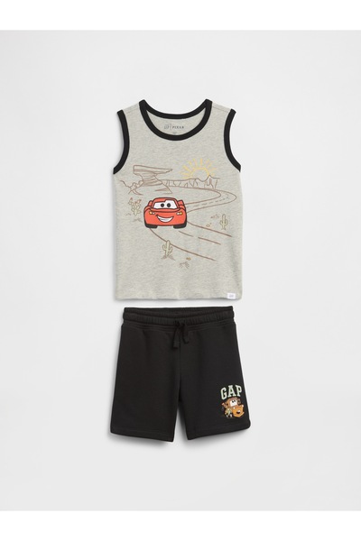 GAP Erkek Bebek Siyah Cars Two-Piece Outfit Set