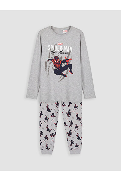 LC Waikiki Rmz Gi̇yi̇m Farkiyla Spider-Man Zero Roba Collar Boys' Pajama Set