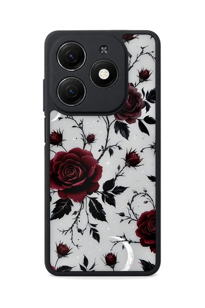 TECNO Spark 20 Compatible Rose Patterned Camera Protected Shockproof Case