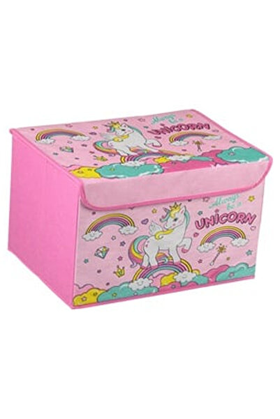 OEM Unicorn Textile Storage Box with Lid 40x30x25cm