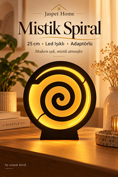 APJ STORE SINCE 2020 Mistik Manifest Spiral Led Işıklı Masa Lambası Modern De...