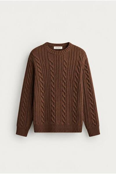 Gambocci Men's Knitwear Knitted Patterned Thick Sweater