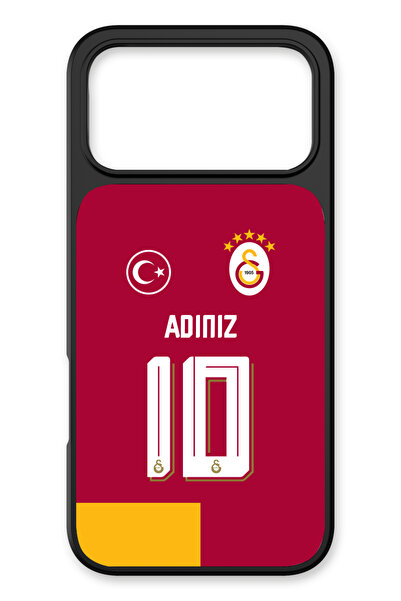 Galatasaray Kişiye Özel Parçalı Forma iPhone 17 Pro Max Kılıf (Cam) - Lisansl...