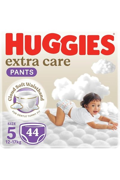 Huggies حفاضات إكسترا كير كولوت مقاس 5 (12-17 كجم) 44 قطعة