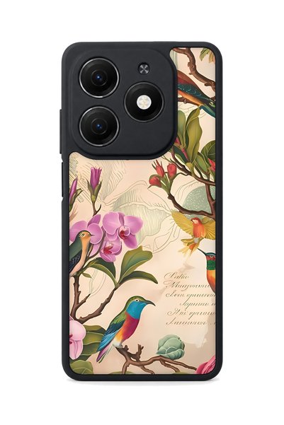 TECNO Spark 20 Compatible Hummingbird Patterned Camera Protected Shockproof Case