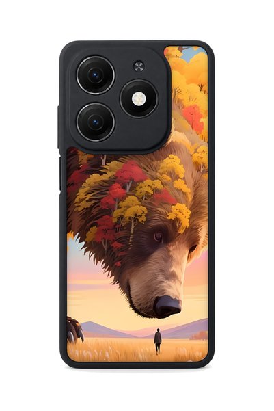 TECNO Spark 20 Compatible Bear Patterned Camera Protected Shockproof Case
