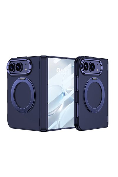 zore iPhone Duo Kılıf M-safe Şarj Özellikli ATA Kıpta KPT-07 Ring Standlı Ser...