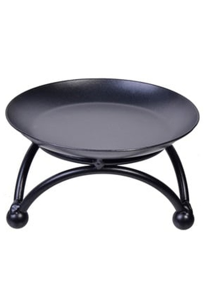 OEM Black Metal Round Candle Holder Ø10x6cm