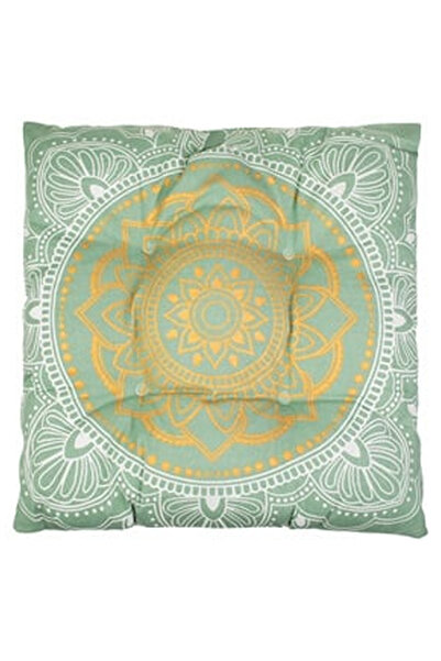 OEM Perna Alba Verde Menta cu Model Auriu Mandala pentru Scaun 42x42cm
