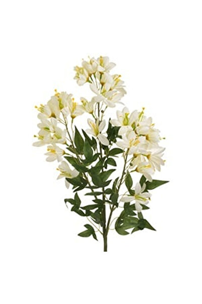 OEM Floare Artificiala cu Tulpina Lunga & Flori Albe & Galbene 83cm