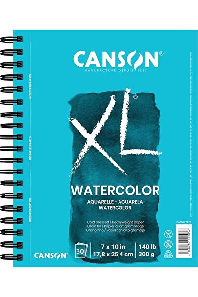 Canson لوحة رسم مائية من سلسلة XL، تستخدم مع أقلام الطلاء والحبر والفحم والبا...