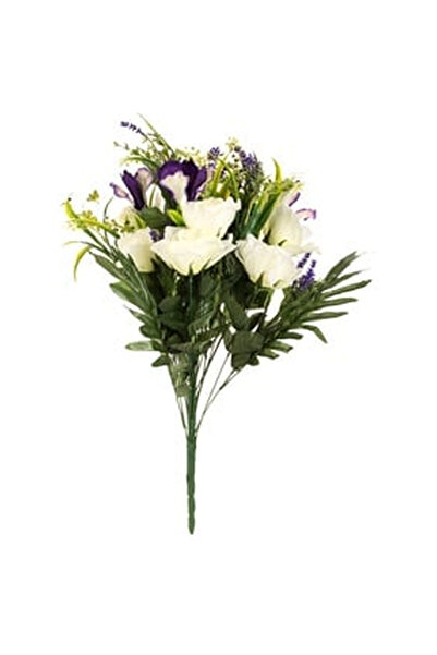 OEM Buchet Flori Artificiale Mov & Albe 60cm