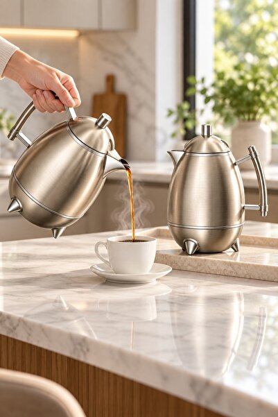 Generic Luxury Matt Grey Tramise Set (1L+1L) with Triple Base and Royal Handl...