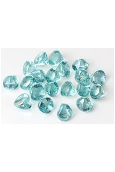 OEM Shiny Turquoise Glass Decorative Stones 340g