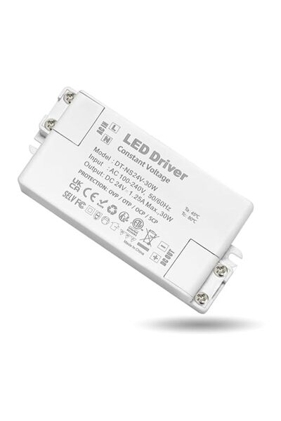 AZONEE 24V 30W LED Transformer, Electronic LED Driver 240V to 24V DC Power Su...
