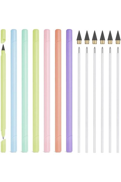 AUAUY 2PCS Metal Inkless Pencil, Infinity pencil, Reusable Everlasting Pencil...
