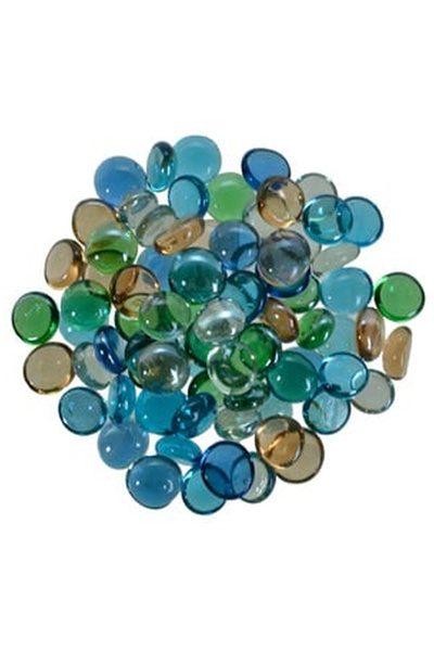 OEM Decorative Glass Stones Shiny Brown Shades 340g
