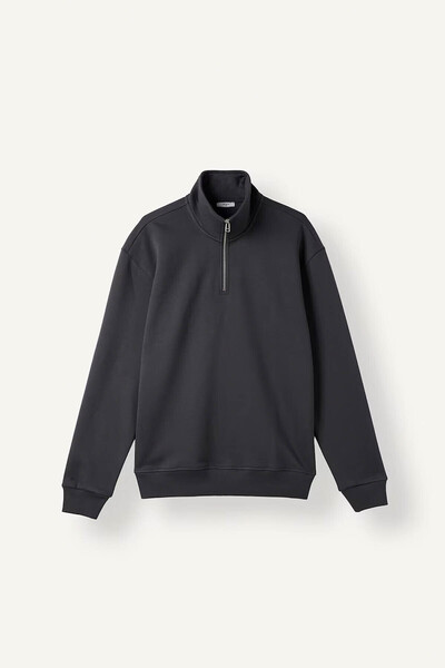 DeFacto Regular Fit High Collar Half-Zip Basic Sweatshirt X7405Az26Au