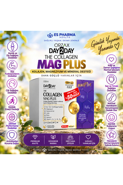 DAY2DAY Collagen Magplus+Astaksantin 2 li Destek Paketi