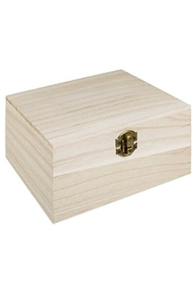 OEM Cufar Decorativ din Lemn de Culoare Naturala 18x12,5x9cm