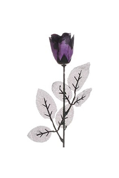 OEM Floare Artificiala Trandafir Negru Mov 47cm