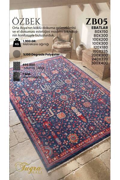 Tuğra Halı Özbek Serisi ZB05 Desenli Halı