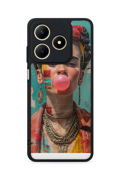 BGAKSESUAR Realme C61 Compatible Gum Patterned Camera Protected Shockproof Case