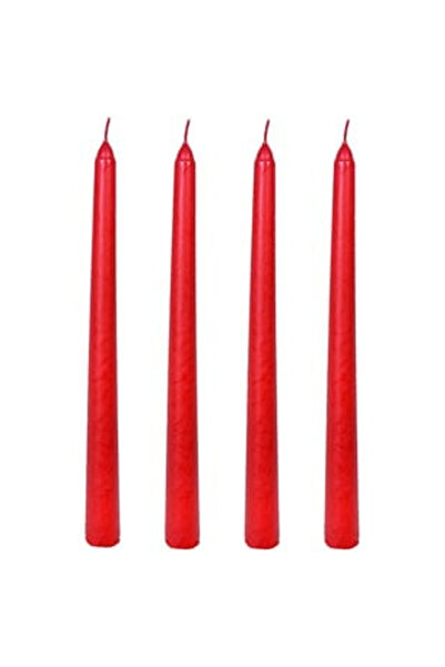 OEM Set Lumanari Rosii pentru Sfesnic Ø2.5x25cm - 4buc