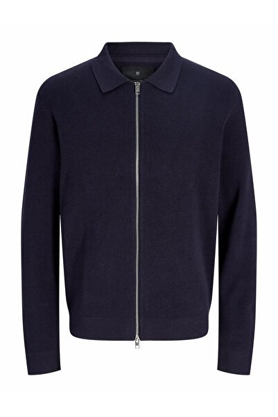 Jack & Jones Men's Navy Blue Jprblamılano Stıtch Knıt Cardigan Sweater & Card...