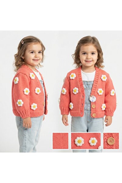 Daisy El Örgüsü El Yapımı Papatyalı / Ponponlu / Kirazlı Bebek ve Kız Çocuk H...