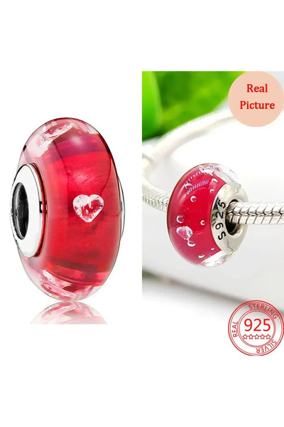 Choice AMC0124010 Colorful Murano Glass Beads Glass Ripple Charm Wavy Glass B...