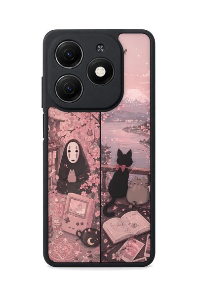 TECNO Spark 20 Compatible Ghibli Patterned Camera Protected Shockproof Case