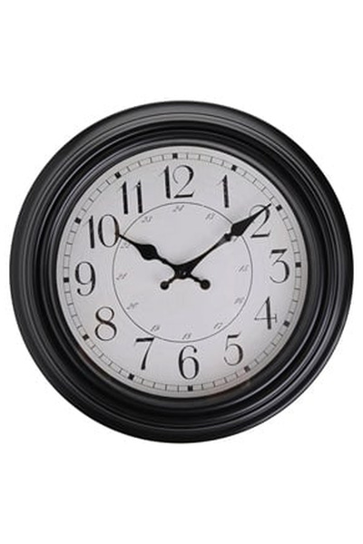OEM Black Wall Clock with Vintage Pattern Ø30cm