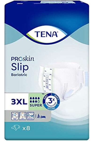 Tenau TENA Slip Bariatric Super Adult Diapers, 3XL , 8 Pcs