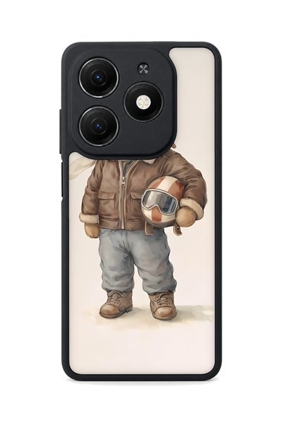 TECNO Spark 20 Compatible Pilotbear Patterned Camera Protected Shockproof Case