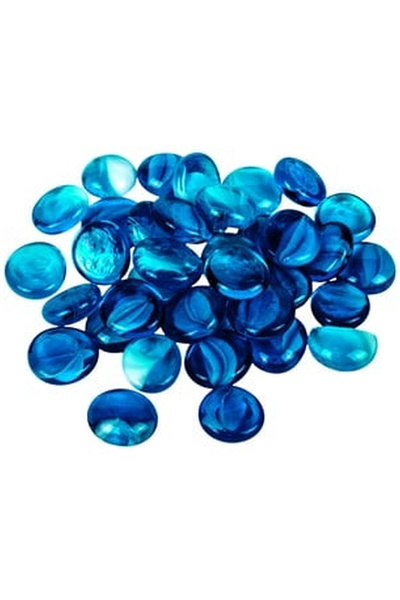 OEM Decorative Glass Stones Shiny Blue 300g