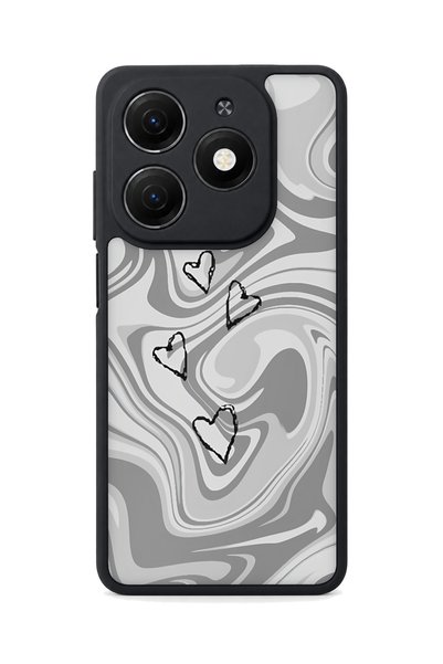 TECNO Spark 20 Compatible Marbleheart Patterned Camera Protected Shockproof Case