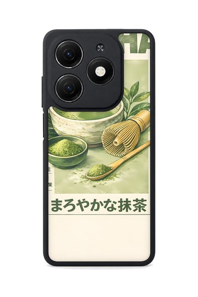 TECNO Spark 20 Compatible Tea Patterned Camera Protected Shockproof Case