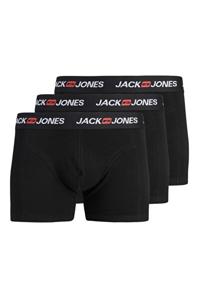 Jack & Jones سروال داخلي رجالي أسود 1 من Jaccorp Old Logo Trunks 3 Pack Boxer