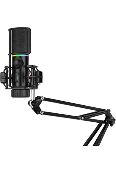 INFINIARC طقم حامل ميكروفون ألعاب STREAMPLIFY RGB، ميكروفون USB كارديويد مع ح...