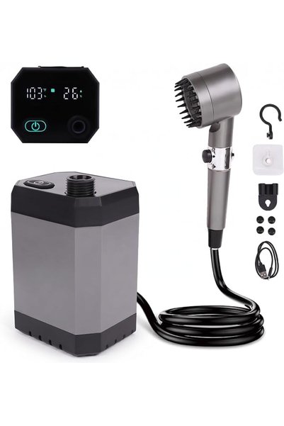 Bewinner Portable Outdoor Shower with LED Display, 12000mAh Rechargeable