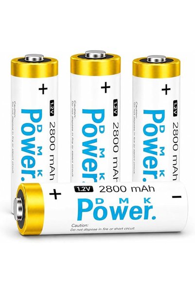 DMK POWER Rechargeable AA Batteries,2800mAh High Capacity Batteries 1.2V NiMH...