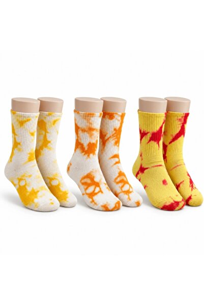 WomanAndKids Wak unisex batik patterned socks 3-pack cotton colorful crew soc...