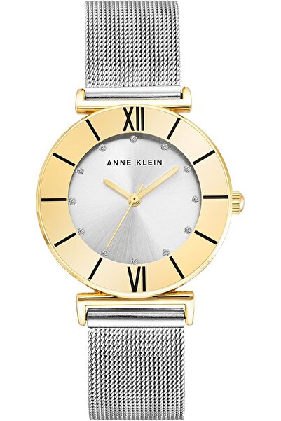 Anne Klein Women's Glitter Accented Mesh Bracelet Watch