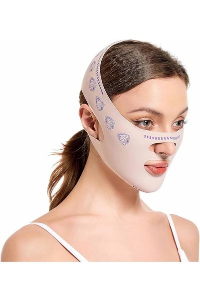 Tazweeq Face Lift Strap, V-Slimming Belt, Chin-Up Mask for Men and Women, Dou...