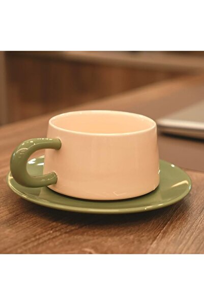 GENERAL Croma Bloom Serene Craft Mug Set - Simple Ceramic Coffee Mug with Sof...